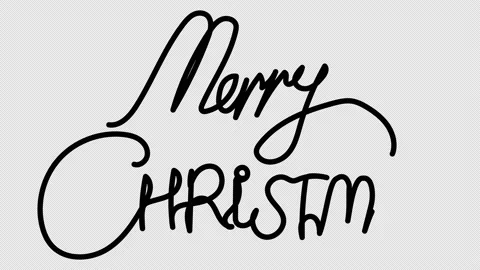 Self-drawing Merry Christmas Stock Footage 163767540
