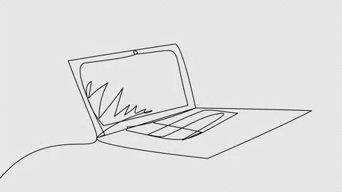 Self drawing notebook one lines Stock Footage 155691319