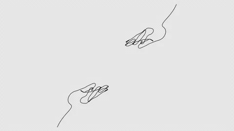 Self Drawing One Line Animation of Hands Passing Star Stock Footage 328157873