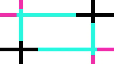 Self drawing pink blue and black frame animation, on a white background Stock Footage 172139623