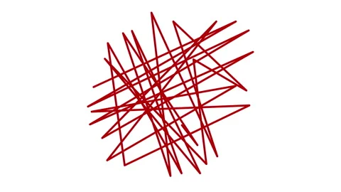 Self drawing scribble, scrawl, scratch animation. Alpha channel, luma matte Video stock 220323824
