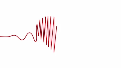Self drawing simple animation of continuous one line drawing of heart.Red lines Stock Footage 192910982