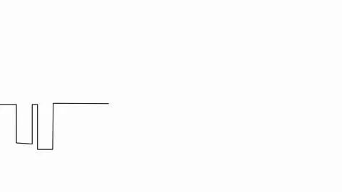 Self-drawing a simple animation of one continuous drawing of one line of the Stock Footage 126587807