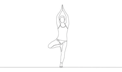 Self-drawing a simple animation of one continuous exercise of drawing one lin Stock Illustration