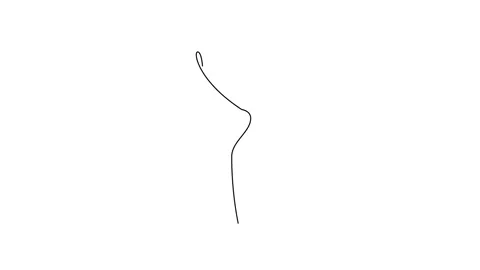 Self drawing simple animation of single continuous one line drawing butterfly Stock Footage 123525652