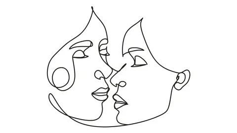 Self drawing simple animation of single continuous one line drawing Stock-Footage 128421224