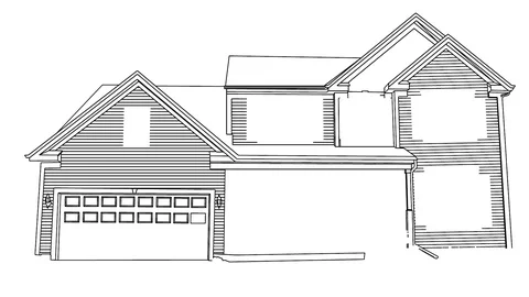 Self drawing simple animation of single continuous one line drawing logo, home Stock-Footage 128422258
