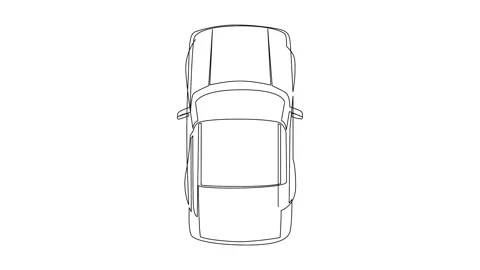 Self drawing simple animation of single continuous one line drawing of car Video stock 162948056