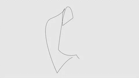 Self drawing simple animation of single continuous one line drawing jaguar Stock Footage 233099331