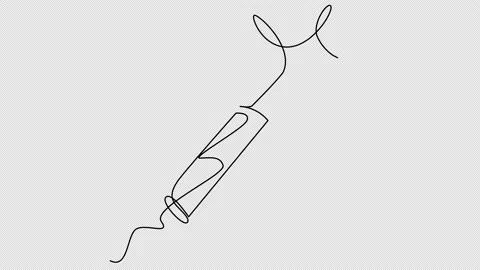 Self-drawing a simple firecracker in one line Stock Footage 166537717