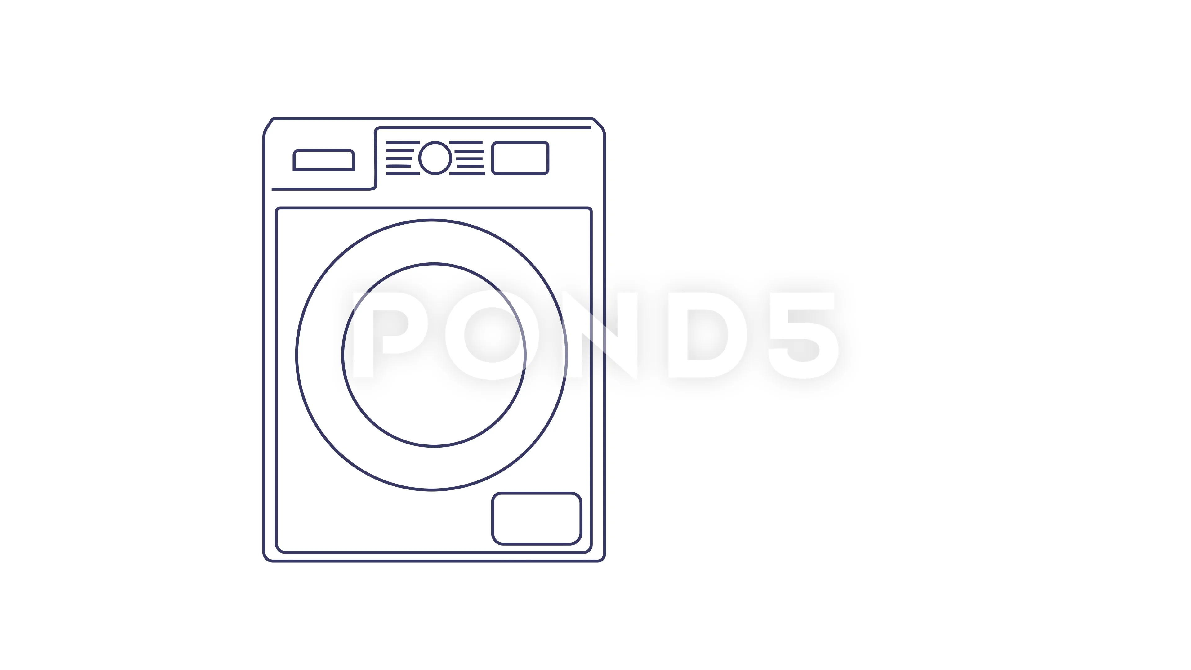 Drawing Illustration Of Washing Machine PNG Images | PSD Free Download -  Pikbest