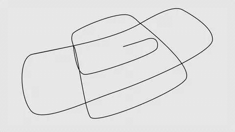 Self-drawing of a woman's padding in one line on a white screen. Stock Footage 196133681