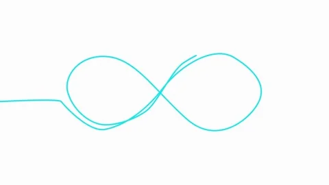 Self draws animation infinity sign one line. Video stock 153677865