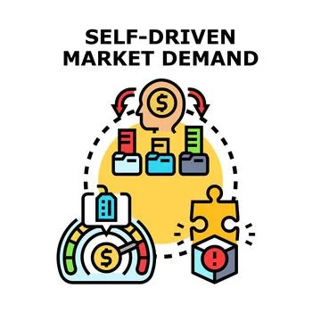Self driven market demand vector illustration concept Stock Illustration