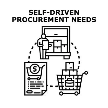 Self driven procurement needs business process automation 库存插图