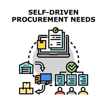 Self driven procurement needs process automation Stock Illustration