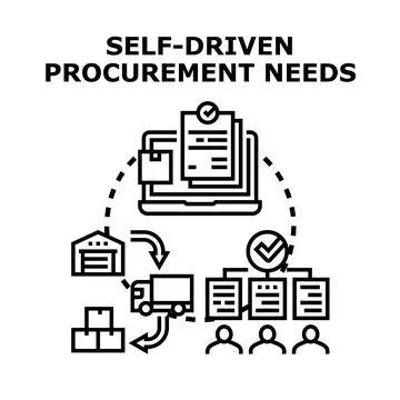 Self driven procurement needs process automation 스톡 일러스트