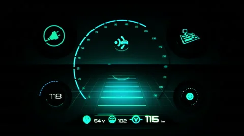 Self-driving car interface (loop able) Stock Footage 54916961
