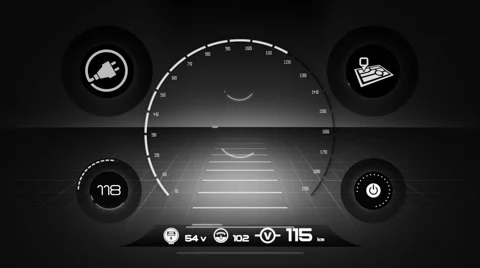 Self-driving car interface (loop able) Stock Footage 54917000