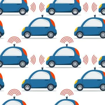 Self driving car isolated vector Stock Illustration