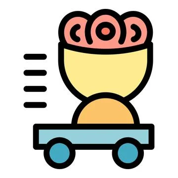 Self driving car moving fast with brain power steering wheel, Illustrazione stock