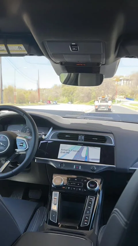 Self driving car ride through the streets of Austin, Texas Stock Footage 305261315