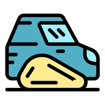 Self driving shuttle representing advanced public transit system Stock Illustration