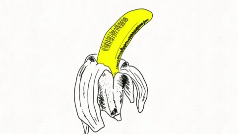 Self Eating Banana Loop Stock Footage 331634012