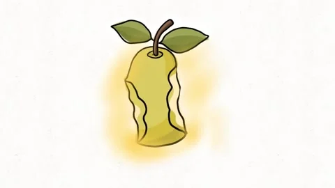 Self Eating Pear Loop Stock Footage 331633849