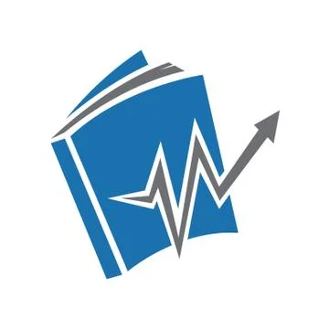 Self education development training marketing book logo design vector illustr Stock Illustration