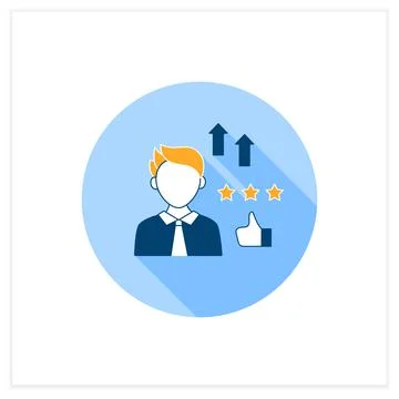 Self efficacy flat icon Stock Illustration