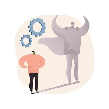 Self-esteem abstract concept vector illustration. Stock Illustration