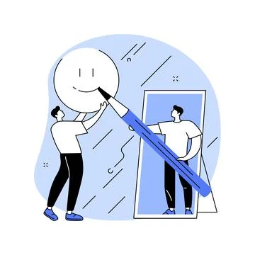 Self-esteem abstract concept vector illustration. Stock Illustration