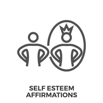Self esteem affirmations Stock Illustration