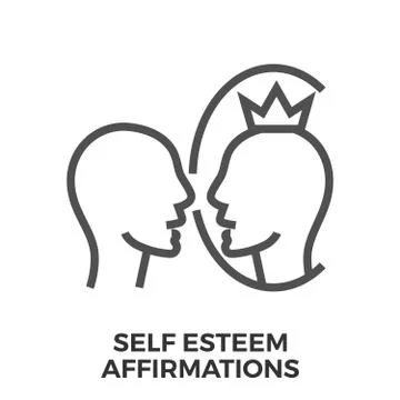 Self esteem affirmations Stock Illustration