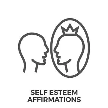 Self esteem affirmations Stock Illustration