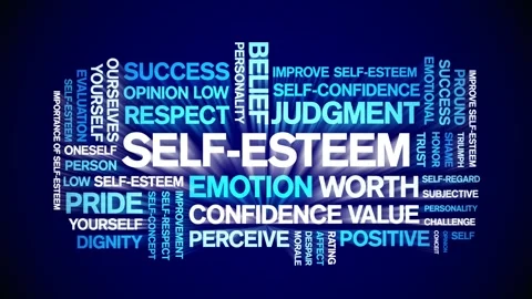 Self-Esteem animated word cloud,animatio... | Stock Video | Pond5