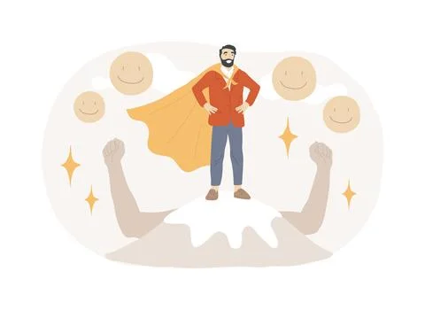 Self-esteem isolated concept vector illustration. Ilustración de archivo
