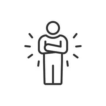 Self esteem, in line design. Self esteem, Confidence, Self-worth, Self-respect Stock Illustration
