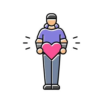 Self expression emo color icon vector illustration Stock Illustration