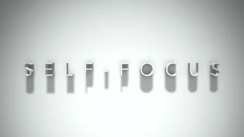 Self focus 3D title animation with shadows on a white background Video stock 297800665