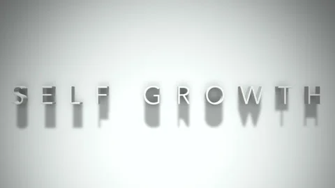 Self growth 3D title animation with shadows on a white background Video stock 297667587