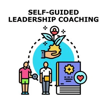 Self guided leadership coaching concept for personal development 스톡 일러스트