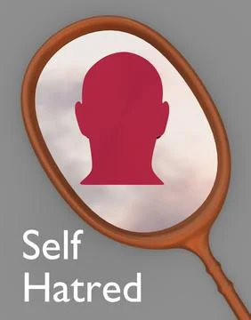 Self Hatred concept 스톡 일러스트