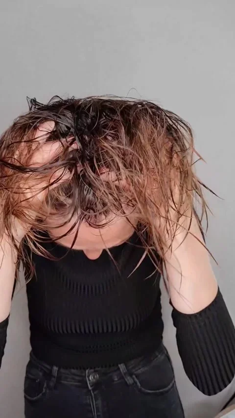 Self head massage Stock Footage 290783947