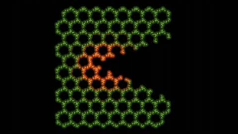 Self healing materials 3d animation render Stock Footage 224065214