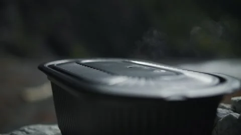 Self-heating steamed rice in a box Stock Footage 292397100