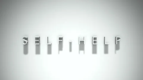 Self help 3D title animation with shadows on a white background 動画素材 297117680