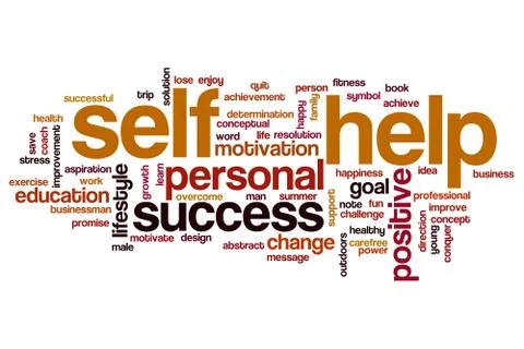 Self help word cloud concept Stock Illustration