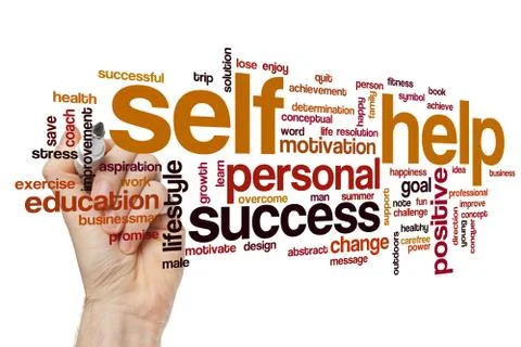 Self help word cloud concept Stock Illustration